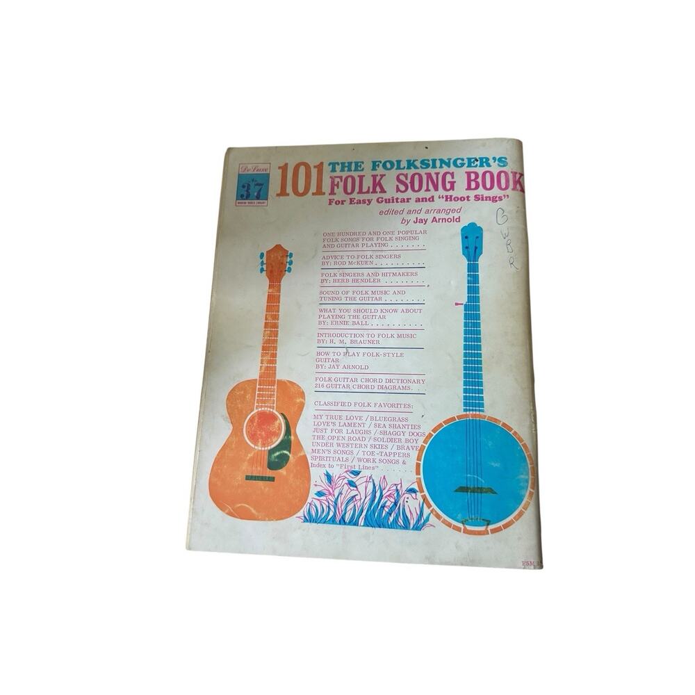 VTG Folksinger’s Folk Song Book East Guitar Hoot Sings‎ Jay Arnold Chord Playing
